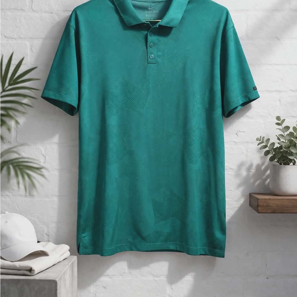 Nike Teal Short-Sleeve Polo